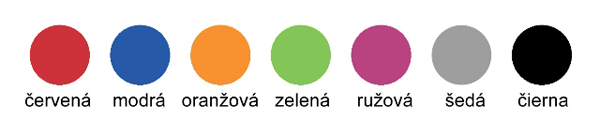 Štandardné farebné doplnky ku kontajnerom Cubic